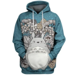 Sweat Totoro Enfant Fleurs