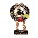 Pins Kiki La Sorcière Fleurs