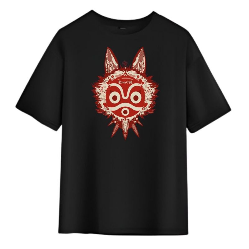 T-Shirt Princesse Mononoké Japonais Masque – Image 2