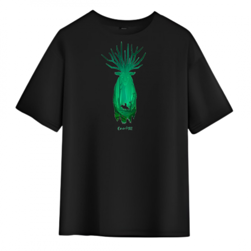 T-Shirt Princesse Mononoké Cerf Vert