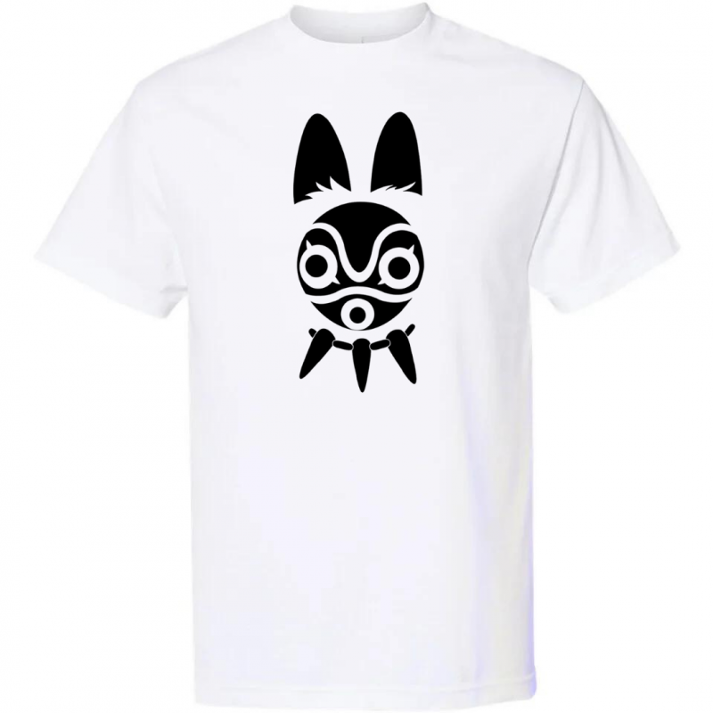 T-Shirt Princesse Mononoké Masque Noir et Blanc