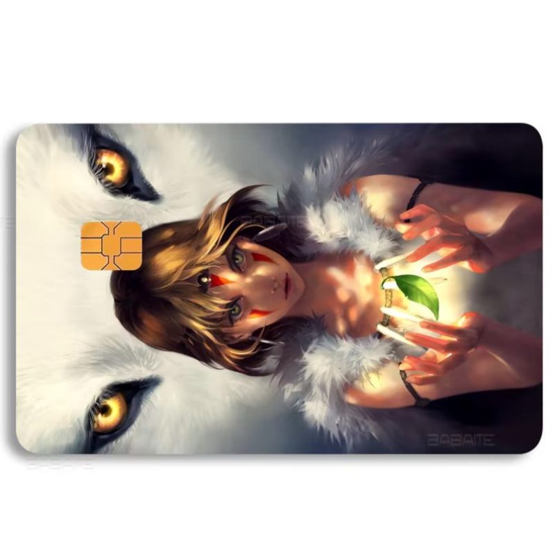 Sticker Carte Bancaire Princesse Mononoké Feuille
