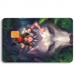 Sticker Carte Bancaire Princesse Mononoké Aquarelle