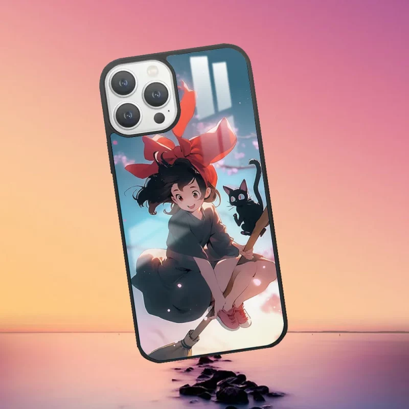 Coque iPhone Réflective Kiki La Petite Sorcière Aquarelle