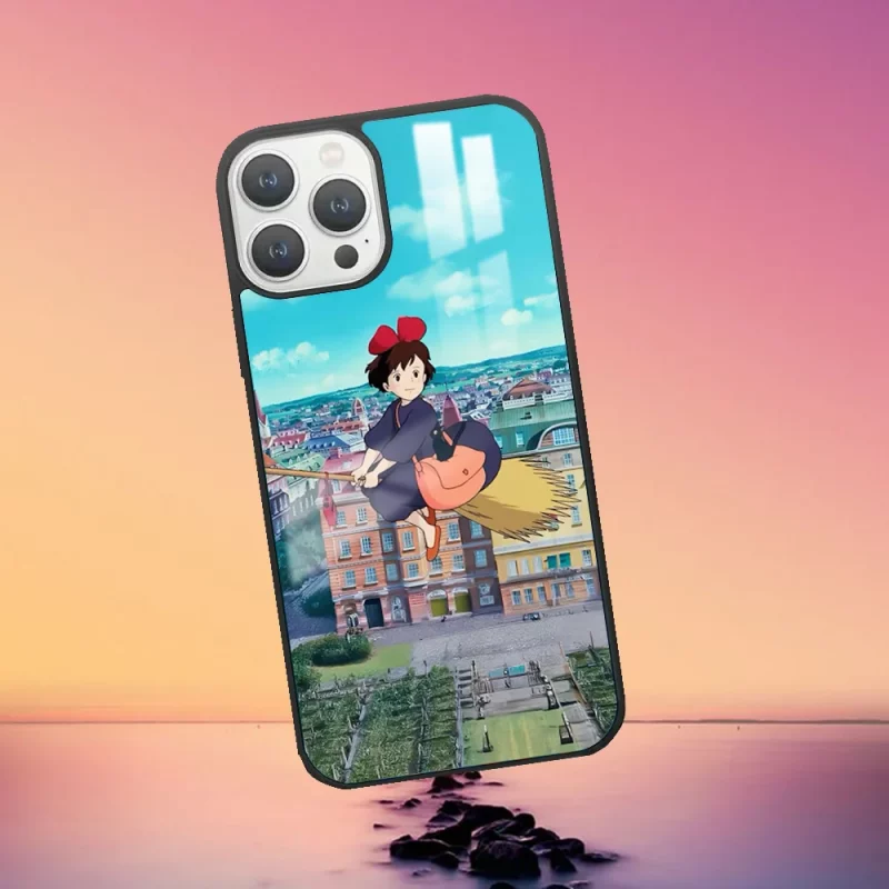 Coque iPhone Réflective Kiki La Petite Sorcière Balai