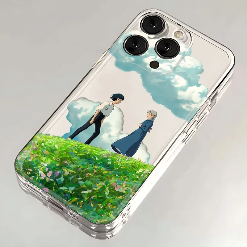 Coque iPhone Transparente Le Château Ambulant Nuages