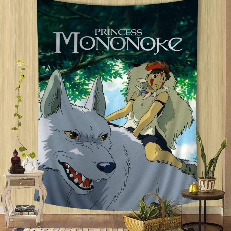 Tenture Murale Princesse Mononoké Affiche Film