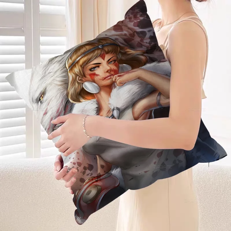 Housse de Coussin Princesse Mononoké Réaliste