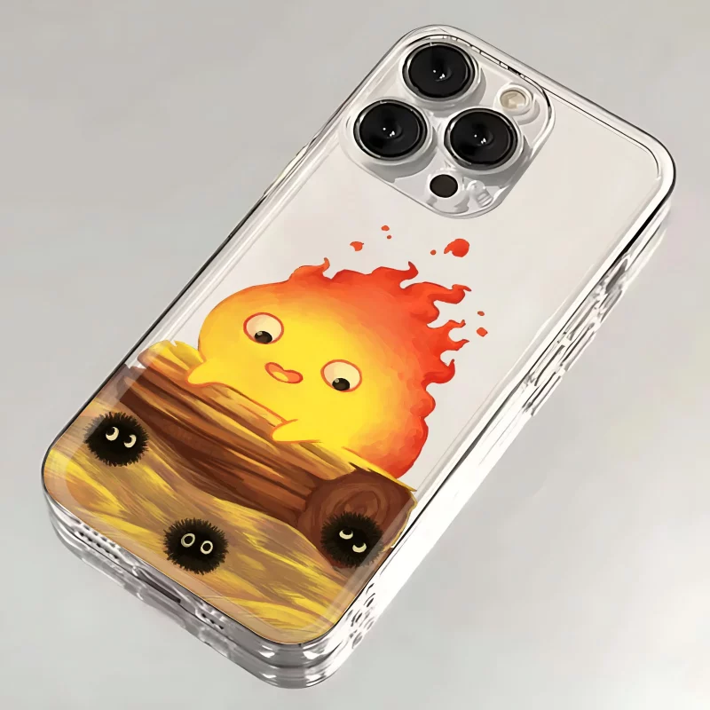 Coque iPhone Transparente Calcifer Noiraudes